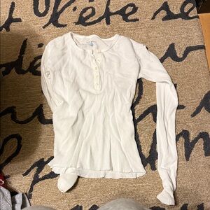 Brandy Melville Cream Long Sleeve Top